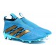 New 2016 Men's adidas ACE 16+ Purecontrol FG Soccer Cleats Blue Gold