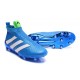 New 2016 Men's adidas ACE 16+ Purecontrol FG Soccer Cleats Blue White