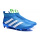 New 2016 Men's adidas ACE 16+ Purecontrol FG Soccer Cleats Blue White