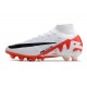 Nike Zoom Mercurial Superfly IX Elite AG White Bright Crimson Black