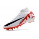 Nike Zoom Mercurial Superfly IX Elite AG White Bright Crimson Black