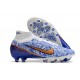 Nike Zoom Mercurial Superfly IX Elite AG White Blue Gold