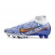 Nike Zoom Mercurial Superfly IX Elite AG White Blue Gold