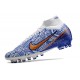 Nike Zoom Mercurial Superfly IX Elite AG White Blue Gold