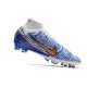 Nike Zoom Mercurial Superfly IX Elite AG White Blue Gold