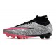 Nike Zoom Mercurial Superfly IX Elite AG Metallic Silver Hyper Pink Black