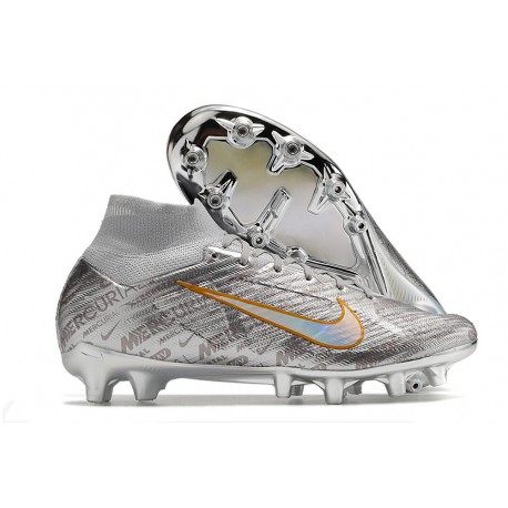 Nike Zoom Mercurial Superfly IX Elite AG Metallic Silver Hyper Pink Black