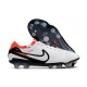 Nike Tiempo Legend 10 Elite FG Shoes White Black Bright Crimson