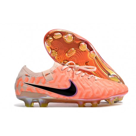 Nike Tiempo Legend 10 Elite FG Shoes NU Guava Ice Black Total Orange