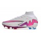 Nike Air Zoom Mercurial Superfly IX Elite FG White Pink Blue