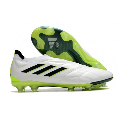 Adidas Copa Pure+ FG Cleats White Core Black Lucid Lemon