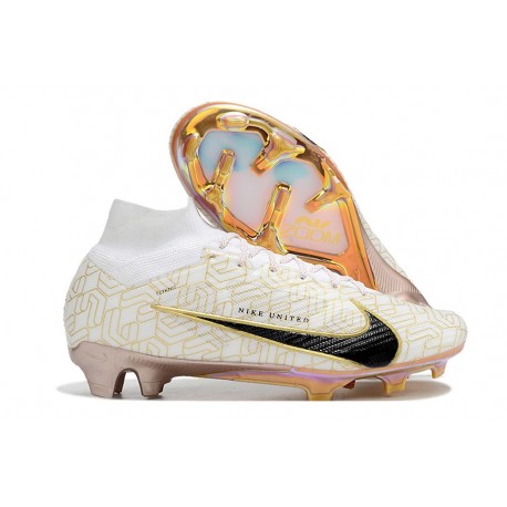 Nike Air Zoom Mercurial Superfly IX Elite FG White Gold Black