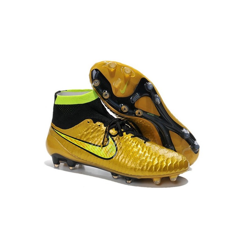 Nike Magista Obra FG ACC Men's Firm Ground Football Boots Gold Black