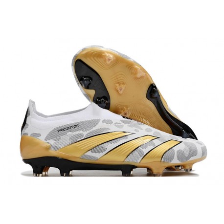 adidas Predator Elite Laceless FG White Golden Grey