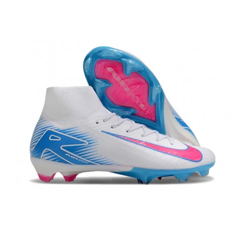 Nike Zoom Mercurial Superfly 10 Elite FG White Blue Pink