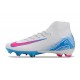 Nike Zoom Mercurial Superfly 10 Elite FG White Blue Pink