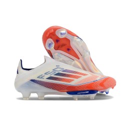 adidas F50 + FG LL Soccer Cleat Advancement White Solar Red Lucid Blue