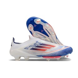 adidas F50 + FG LL Soccer Cleat Ftwr White Solar Red Lucid Blue