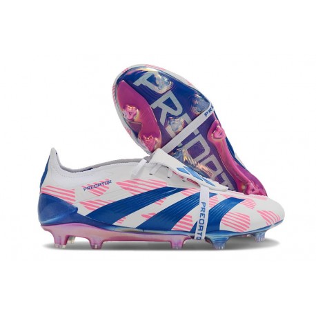 New adidas Predator Elite Tongue FG Ftwr White Solar Blue Solar Pink