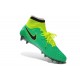 High Top Nike Magista Obra FG ACC Soccer Cleats Green Black