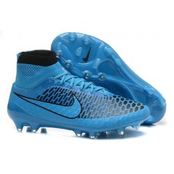 High Top Nike Magista Obra FG ACC Soccer Cleats Turquoise Blue