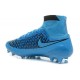 High Top Nike Magista Obra FG ACC Soccer Cleats Turquoise Blue
