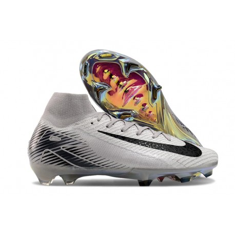 Nike Zoom Mercurial Superfly 10 Elite FG Gray Black