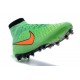 High Top Nike Magista Obra FG ACC Soccer Cleats Green Orange