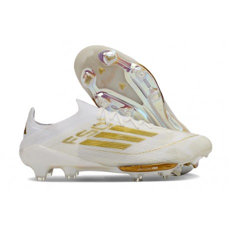 New adidas F50 + Elite FG Ftwr White Gold Met
