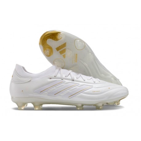 Adidas Copa Pure 2 Elite + FG Shoes Leather Ftwr White Gold Met
