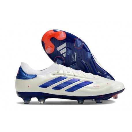 Adidas Copa Pure 2 Elite + FG Shoes Ftwr White Lucid Blue Solar Red