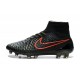 High Top Nike Magista Obra FG ACC Soccer Cleats Black Green Crimson