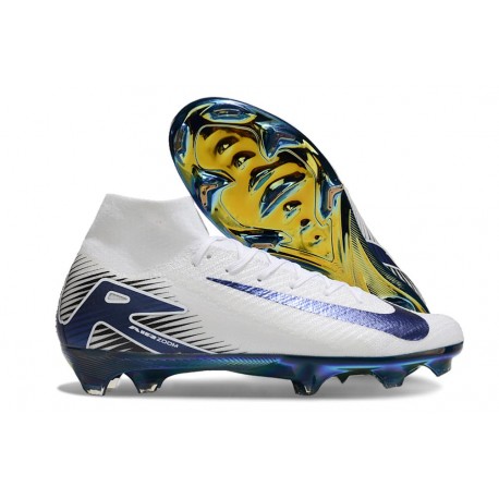Nike Zoom Mercurial Superfly 10 Elite FG White Blue
