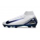 Nike Zoom Mercurial Superfly 10 Elite FG White Blue