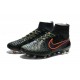 High Top Nike Magista Obra FG ACC Soccer Cleats Black Green Crimson