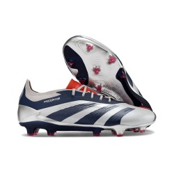adidas Predator Elite FG Low Silver Black Red