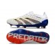 adidas Predator Elite FG Low White Gray Blue Red