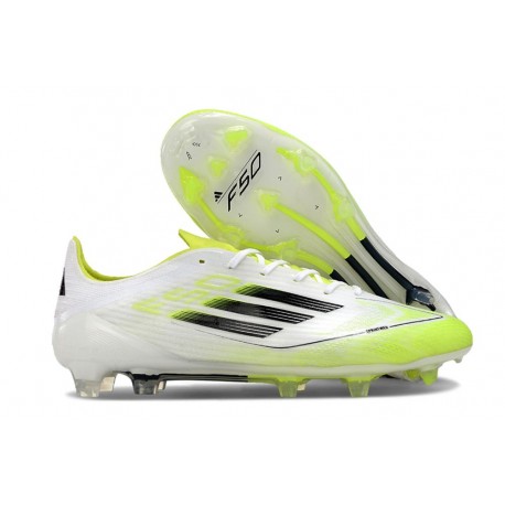 adidas F50 Elite FG Cleats White Volt Black