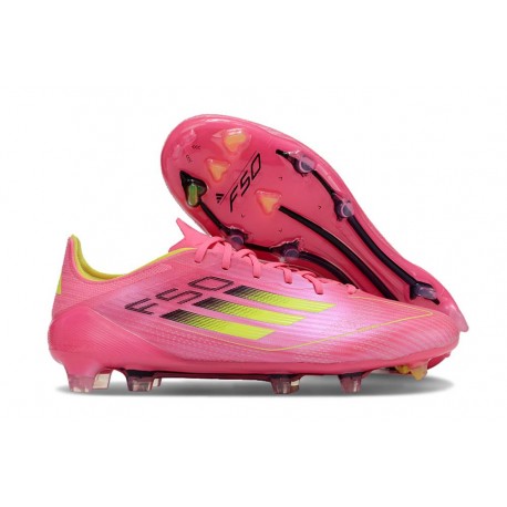 adidas F50 Elite FG Cleats Pink Yellow