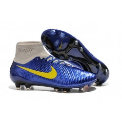 New Mens Nike Magista Obra FG Football Shoes Blue Yellow Grey