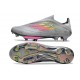 adidas F50 + FG LL Soccer Cleat Grey Pink Yellow