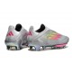 adidas F50 + FG LL Soccer Cleat Grey Pink Yellow