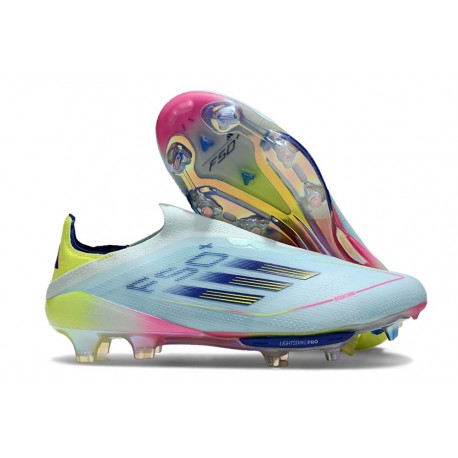 adidas F50 + FG LL Soccer Cleat Almost Blue Semi Lucid Blue Semi Solar Yellow