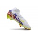 Nike Mercurial Superfly 10 Elite FG White Yellow Pueple Red