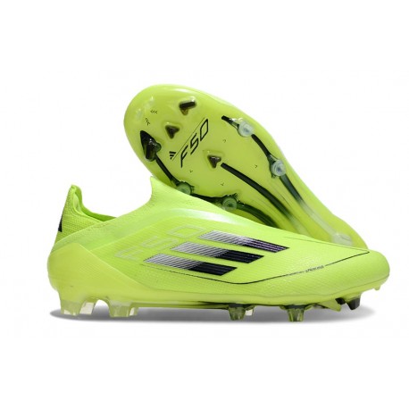 adidas F50 Elite Laceless FG Boot Solar Yellow Black