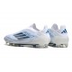adidas F50 Elite Laceless FG Boot White Blue