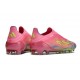 adidas F50 Elite Laceless FG Boot Pink Yellow Purple