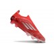 adidas F50 Elite Laceless FG Boot Red Silver