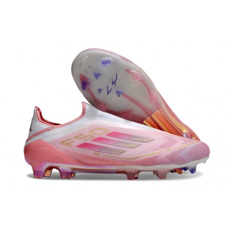 adidas F50 Elite Laceless FG Boot Pink White