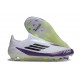 adidas F50 Elite Laceless FG Boot X MESSI Ftwr White Core Black Unity Purple